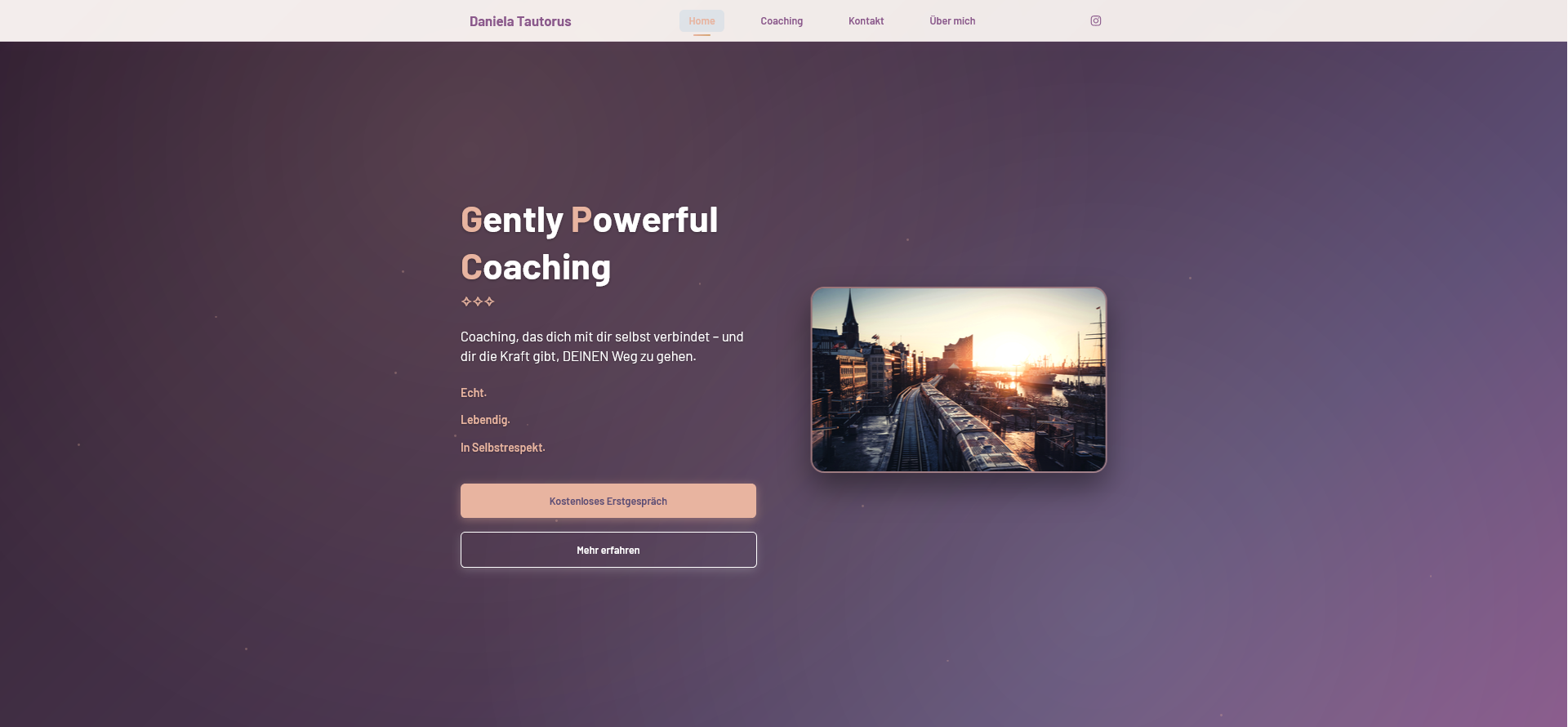 Gently Powerful Coaching - Responsive Business-Website mit modernem Design